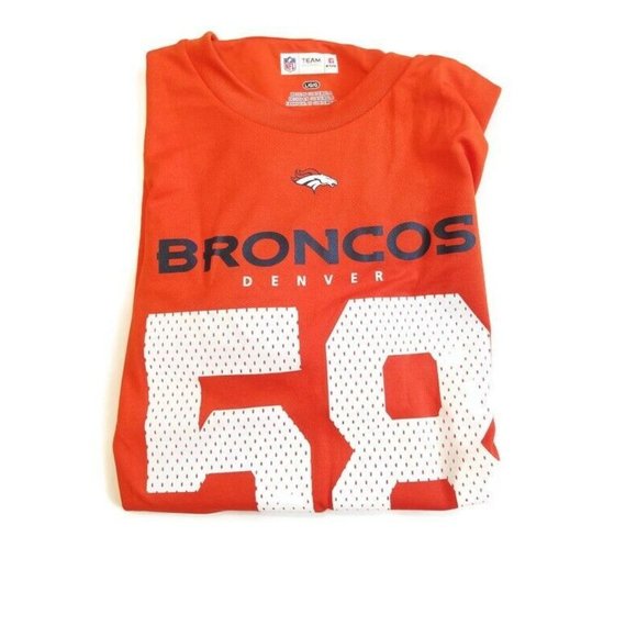 NFL Denver Broncos Von Miller #58 Short Sleeve 2 Sided Shirt Mens Size L Orange - Picture 5 of 5